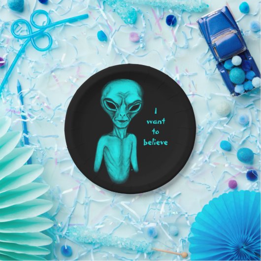 Alien, ich wollte zu glauben pappteller (Party)
