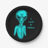 Alien, ich wollte zu glauben pappteller (Vorderseite)