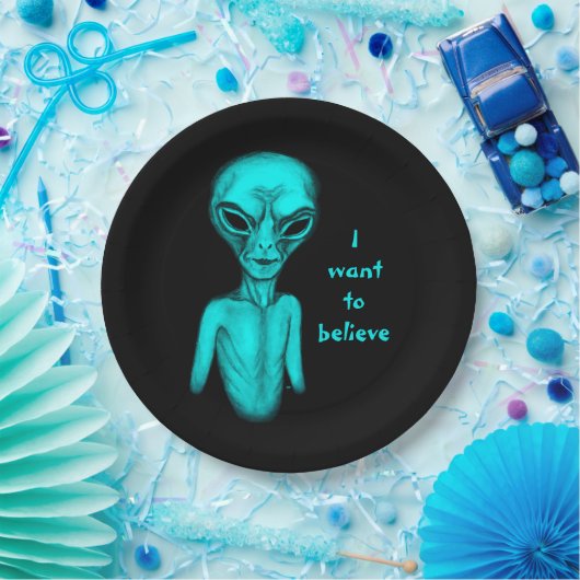 Alien, ich wollte zu glauben pappteller (Party)