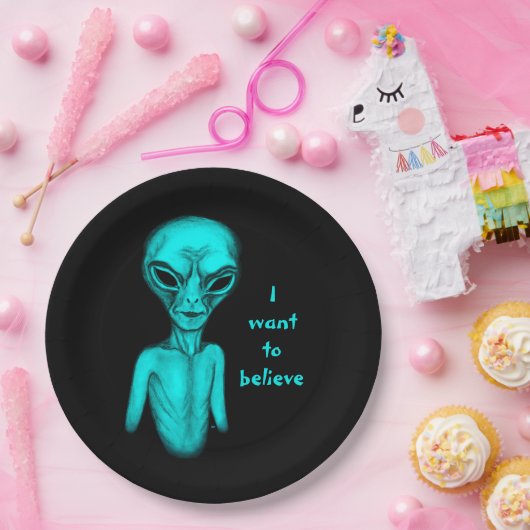 Alien, ich wollte zu glauben pappteller (Party)