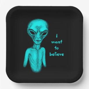 Alien, ich wollte zu glauben pappteller