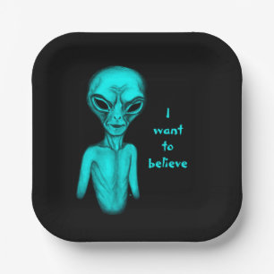 Alien, ich wollte zu glauben pappteller