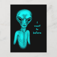 Alien, ich wollte zu glauben Postcard
