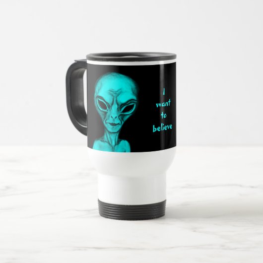 Alien, ich wollte zu glauben reisebecher (Vorderseite Links)