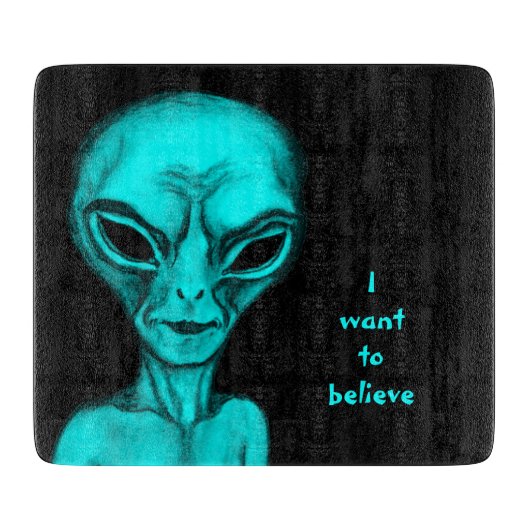Alien, ich wollte zu glauben schneidebrett (Vorderseite)