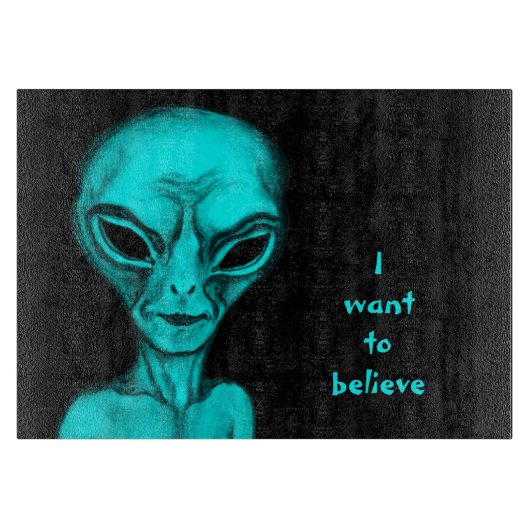 Alien, ich wollte zu glauben schneidebrett (Vorderseite)