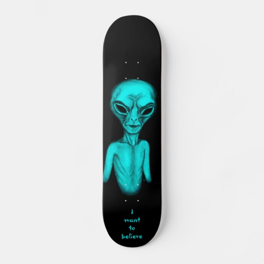 Alien, ich wollte zu glauben skateboard (Vorderseite)