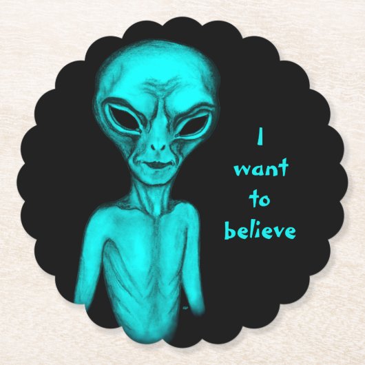 Alien, ich wollte zu glauben untersetzer (Vorderseite)