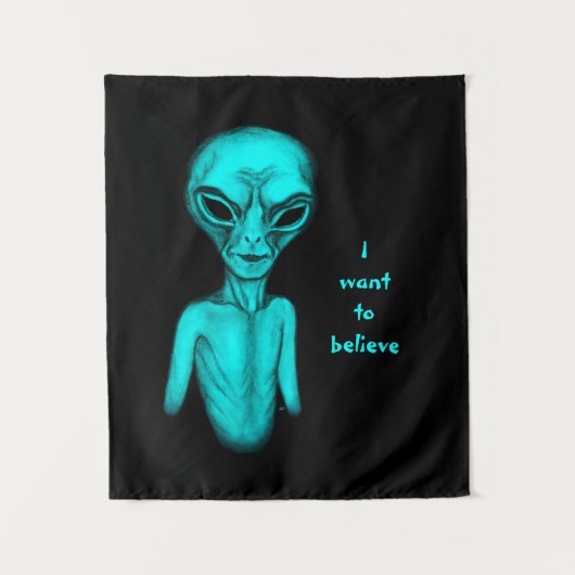 Alien, ich wollte zu glauben wandteppich (Vorderseite)