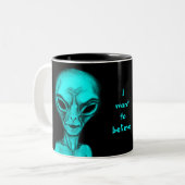 Alien, ich wollte zu glauben zweifarbige tasse (Vorderseite Links)