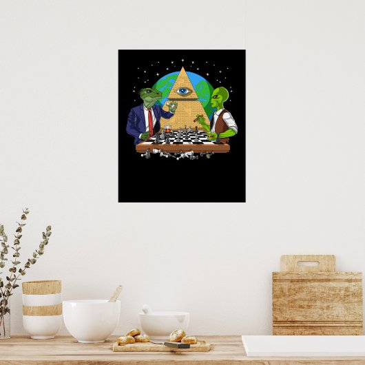 Alien Illuminati Poster (Küche)