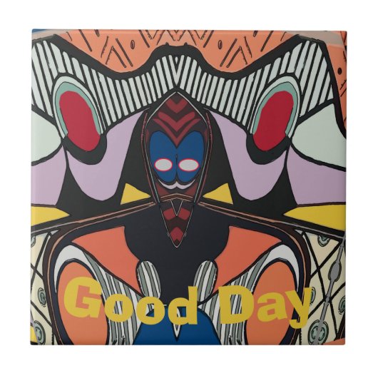 Alien im abstrakten Bereich, Text bearbeiten Fliese (Vorderseite)