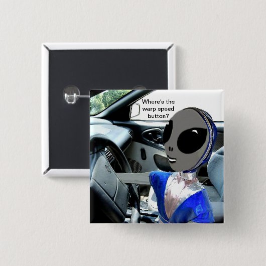 Alien im Auto - Button (Vorne & Hinten)