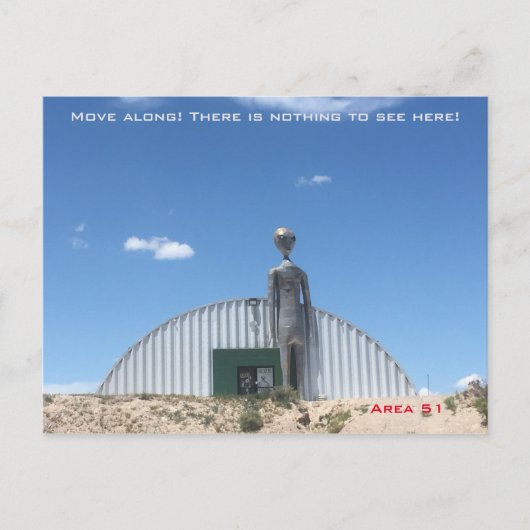 Alien im Gebiet 51 Postkarte (Vorderseite)