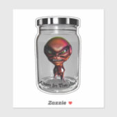 Alien im Jar Aufkleber (Blatt)