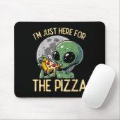 Alien Im Just Here For Zza Funny Food Snack Women Mousepad (Mit Mouse)