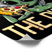 Alien Im Just Here For Zza Funny Food Snack Women  Poster (Ecke)