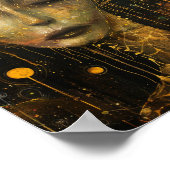 Alien im Klimt-Stil Poster (Ecke)