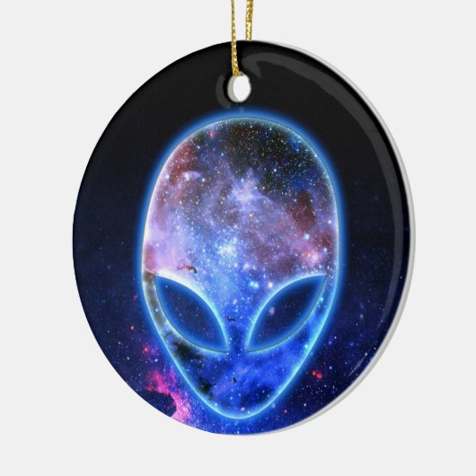 Alien im Raum Keramik Ornament (Links)