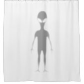 Alien im Schatten Anpassbare Druckhintergrundfarbe Duschvorhang (Vorderseite)