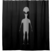 Alien im Schatten Anpassbare Druckhintergrundfarbe Duschvorhang (Vorderseite)