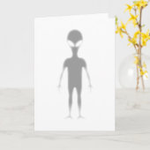 Alien im Schatten Anpassbare Druckhintergrundfarbe Karte (Gelbe Blume)