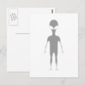 Alien im Schatten Anpassbare Druckhintergrundfarbe Postkarte (Vorne/Hinten)