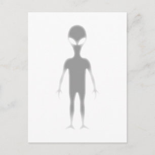 Alien im Schatten Anpassbare Druckhintergrundfarbe Postkarte