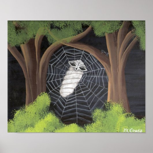 Alien im Spinnennetz gefangen Poster (Vorne)