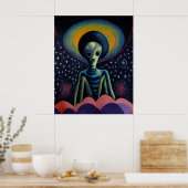 Alien im Stil der 1940er Jahre mit einem Halo Poster (Küche)