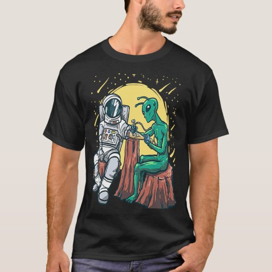 Alien im Weltraum Astronauten Kunstmuseum Monte Sa T-Shirt (Vorderseite)