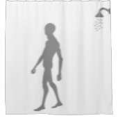 Alien im Weltraum Beängstigend Funny Silhouette Sh Duschvorhang (Vorderseite)