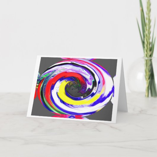 Alien im Weltraum Feiertagskarte (Vorderseite)