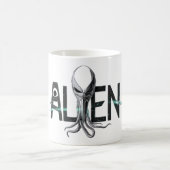 Alien im Weltraum Kaffeetasse (Mittel)