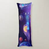 Alien im Weltraum Seitenschläferkissen (Rückseite (Vertikal))