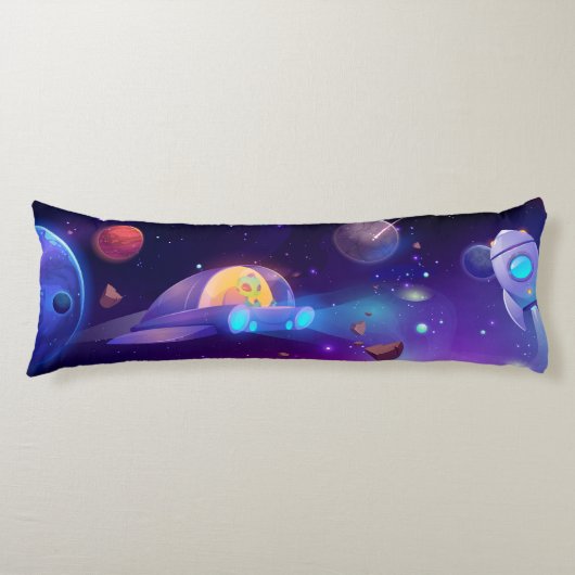 Alien im Weltraum Seitenschläferkissen (Vorderseite)