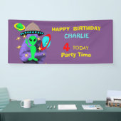 Alien im Weltraum Spaß Kinder Niedliches Party Banner (Messe)