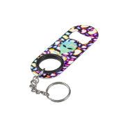 Alien in der Galaxie Mini Flaschenöffner (Rückseite Schrägansicht)