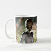 Alien in der Galaxie. Personalisiert Kaffeetasse (Links)