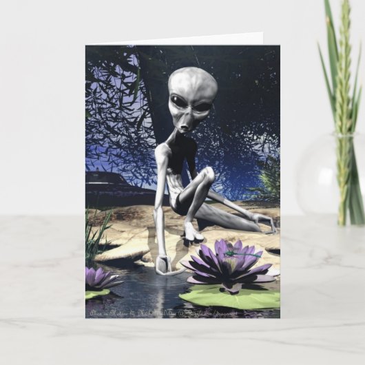 Alien in der Natur Karte (Vorderseite)