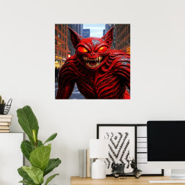 Alien in der Stadt KI Alien  Poster