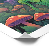 Alien in einem Pilzwald Poster (Ecke)