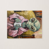 Alien in einem rosa Gewand mit Kaffee Puzzle (Horizontal)