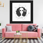 Alien in einer geraden Leinwand (Insitu (Wohnzimmer))