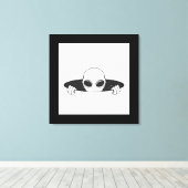 Alien in einer geraden Leinwand (Insitu (Holzboden))