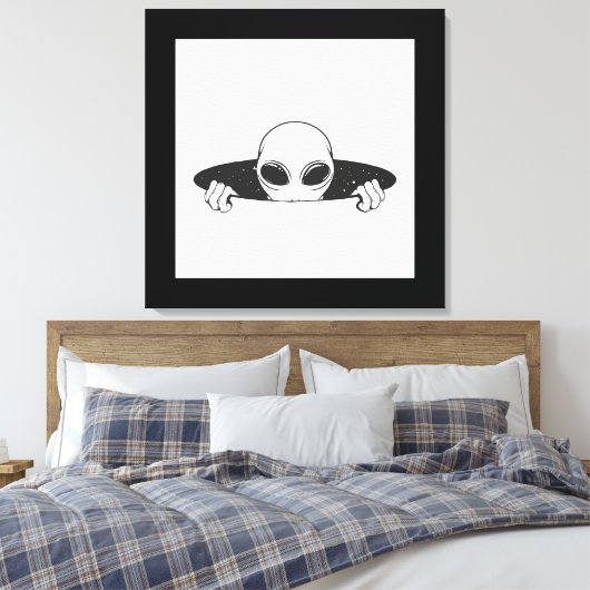 Alien in einer geraden Leinwand (Insitu (Schlafzimmer))