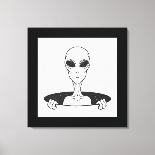 Alien in einer geraden Leinwand (Vorderseite)