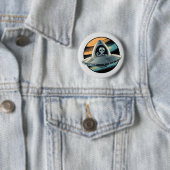 Alien in Raumfahrt Button (Beispiel)