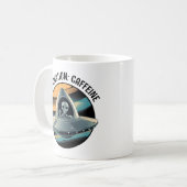 Alien in Raumfahrt Kaffeetasse (Vorderseite Links)