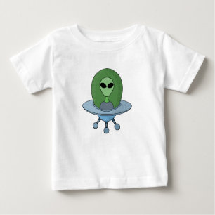 Alien in seinem kleinen Raumschiff Baby T-shirt
